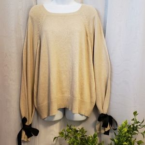 J. CREW Cotton/Merino Wool Blend Cream Sweater Cozy Warm